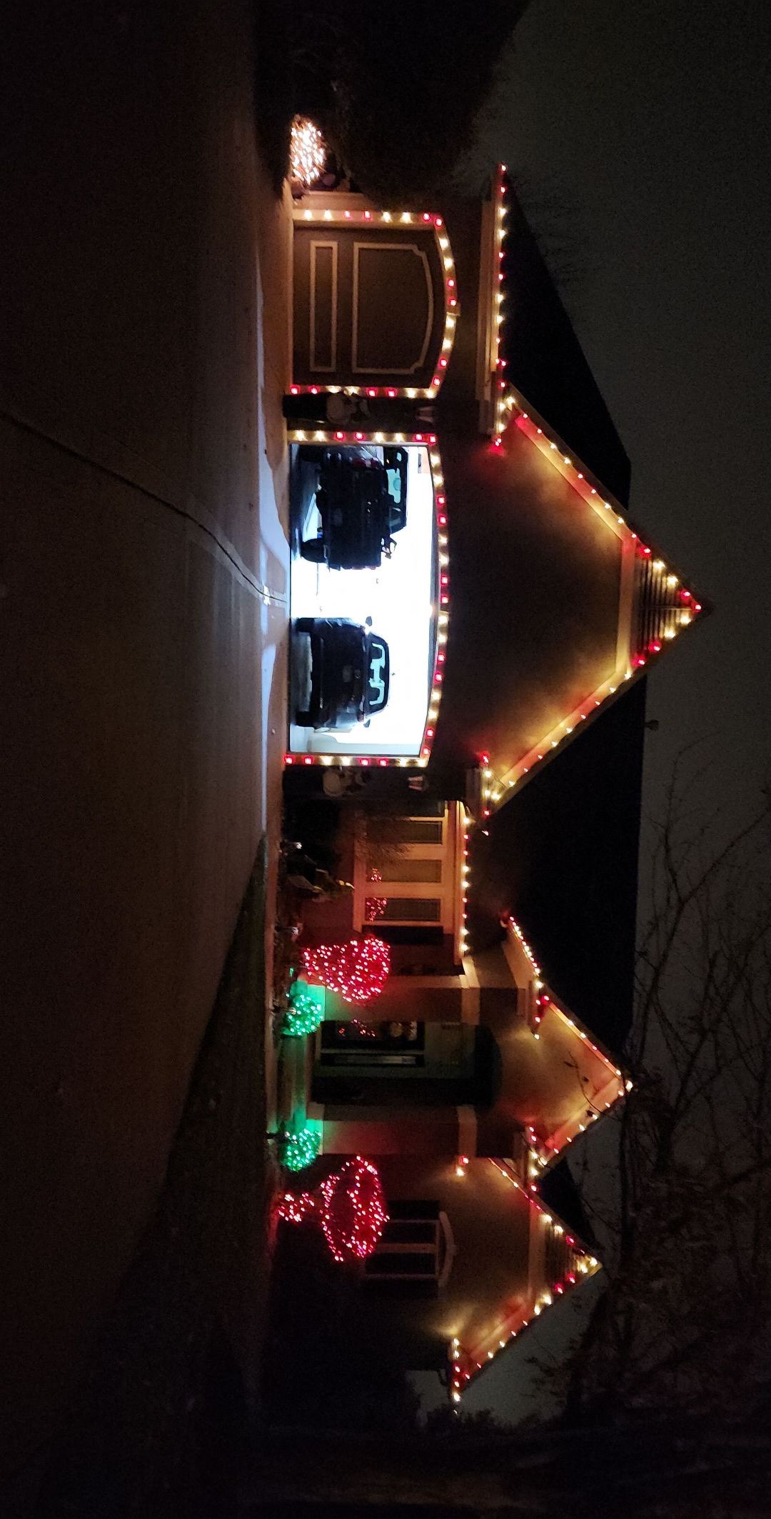 Holiday light display installed by Lentz Lighting