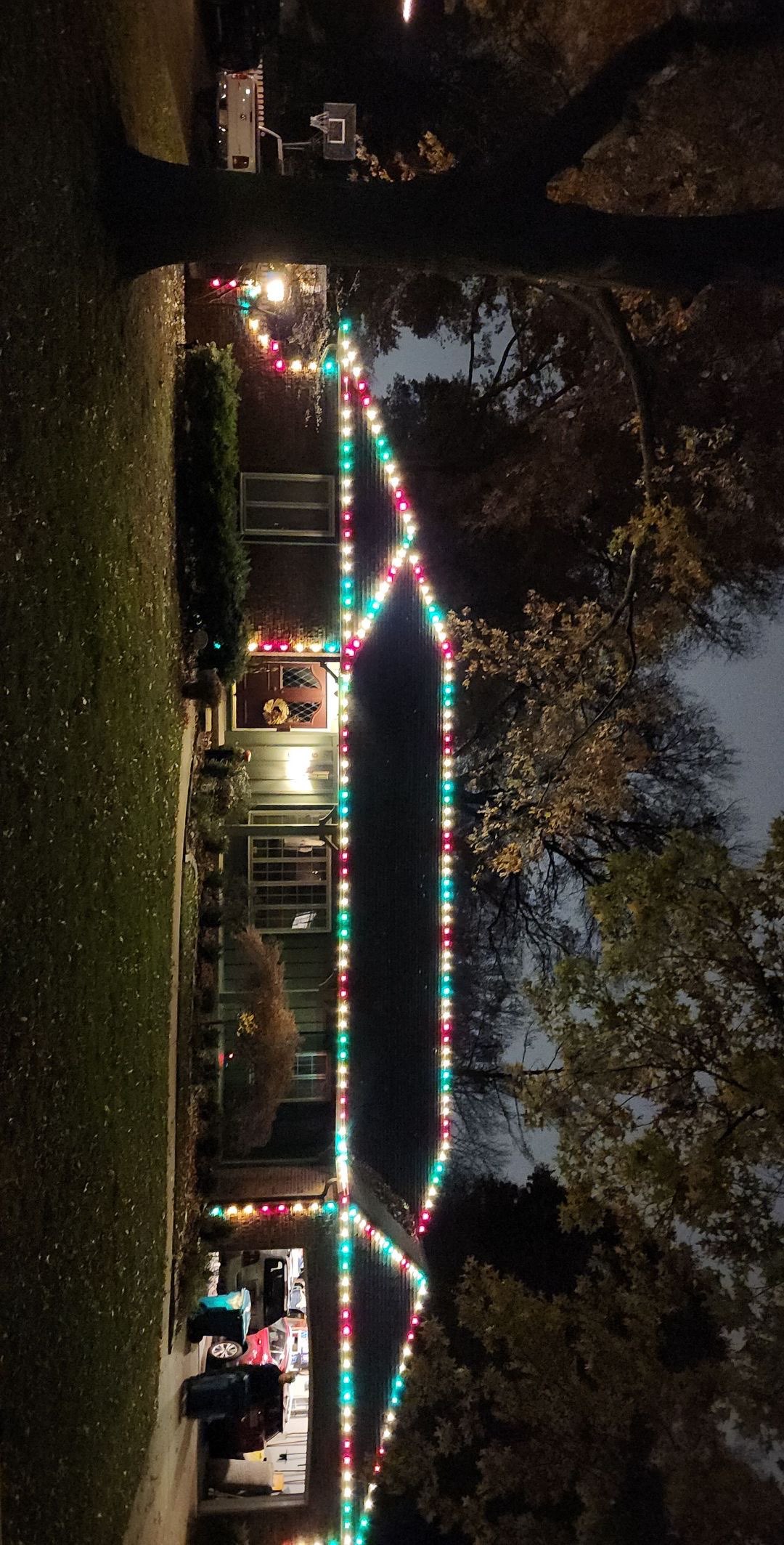 Holiday light display installed by Lentz Lighting